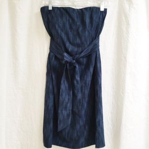 Athleta Strapless 6 Anywhere Dress Navy